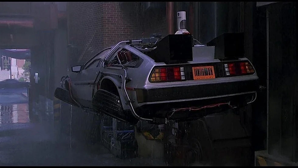 OPO 10 - Lotto di 5 repliche targhe delle Auto dei 3 Film Jurassic + Ghostbusters + Back TO The Future (PF04)