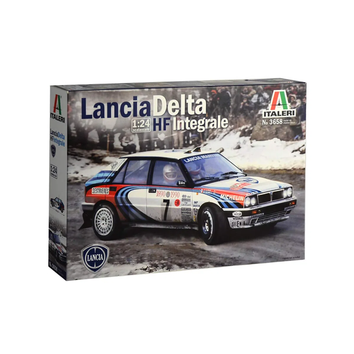 Italeri 3658 Lancia Delta HF Integrale 1990 Rally Monte Carlo auto plastica Scala 1:24