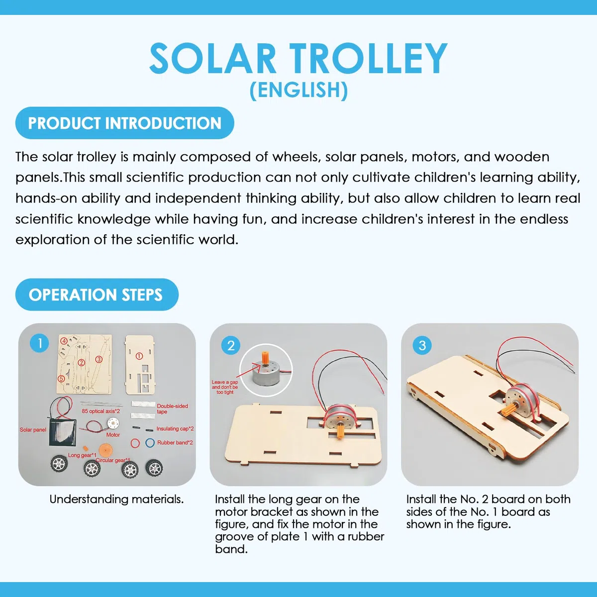 Kit Auto Solare in Legno per Bambini 8+ Anni - Giocattolo Educativo STEM, kit di costruzioni solari per bambini,Regalo Creativo (Natale/Compleanno, Ragazzi e Ragazze)