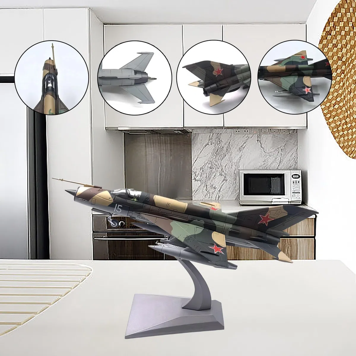 1:72 scala MIG-21 modello jet caccia modello in metallo pressofuso in lega di aerei militari ricognizione display collezione, arredamento for casa/ufficio, regalo for gli appassionati