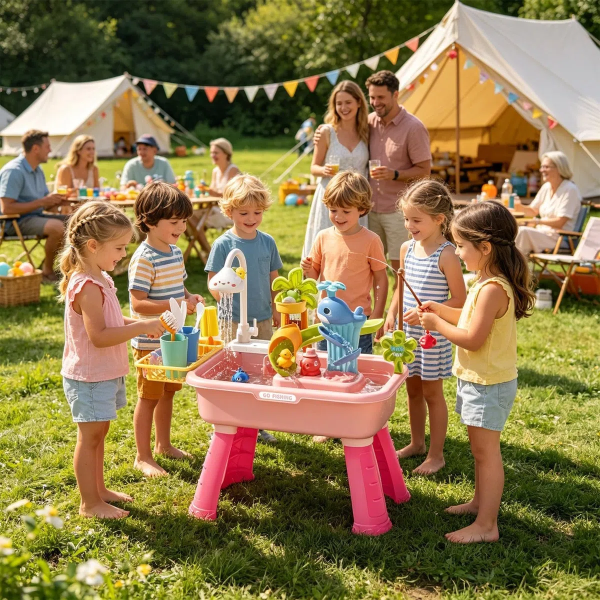 Tavolo ad acqua | Giocattolo di pesca per - Gioco all'aperto per l'estate,per ragazzi Ragazze Giardino Patio Spiaggia Campeggio presepe Casa Sala giochi Vacanze