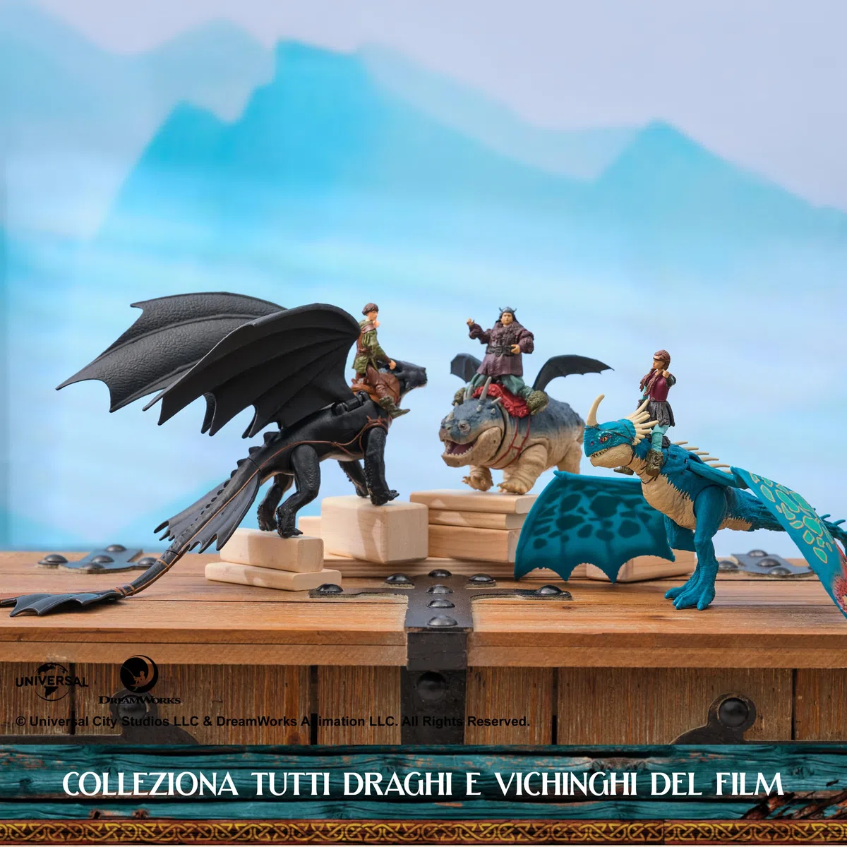 DreamWorks Dragons, Dragon Trainer, Sdentato e Hiccup, Drago e Vichingo, Giocattoli per Bambini, 4+ Anni