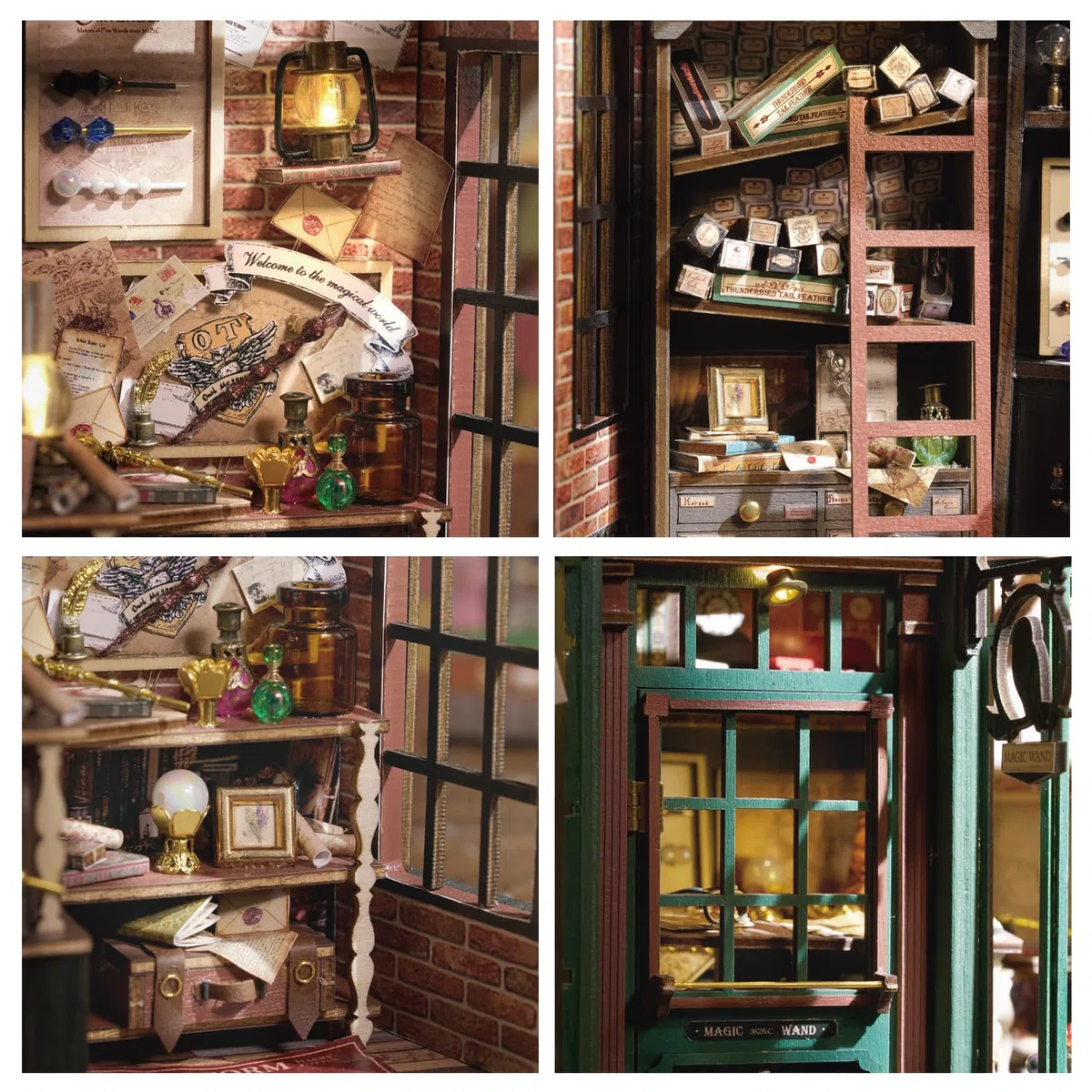 CUTEROOM Kit per casa delle bambole in miniatura fai-da-te, kit modello di casa delle bambole in legno da costruire per adulti, kit regalo per casa in miniatura magica