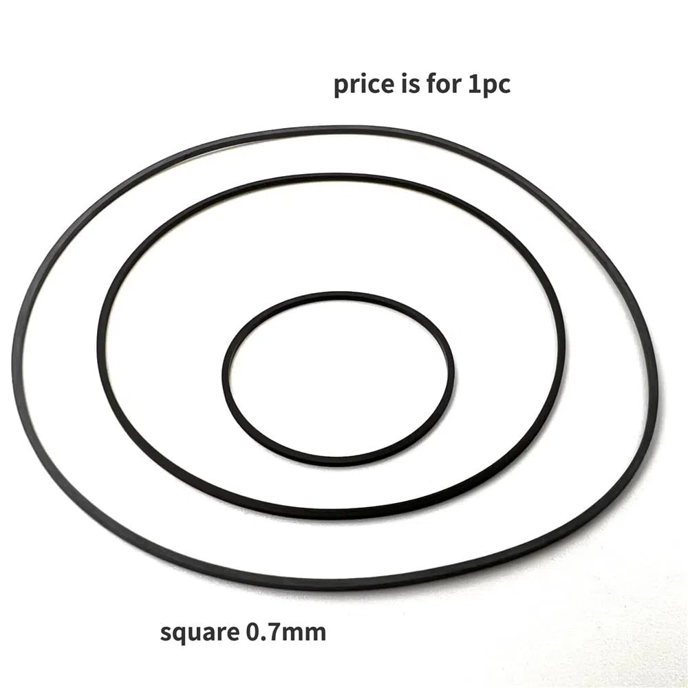 Cinghia di trasmissione in gomma quadrata da 0,7 mm for registratori a cassette, registratori a nastro audio e ripetitori - 1 pezzo di ricambio(21mm x 33mm)