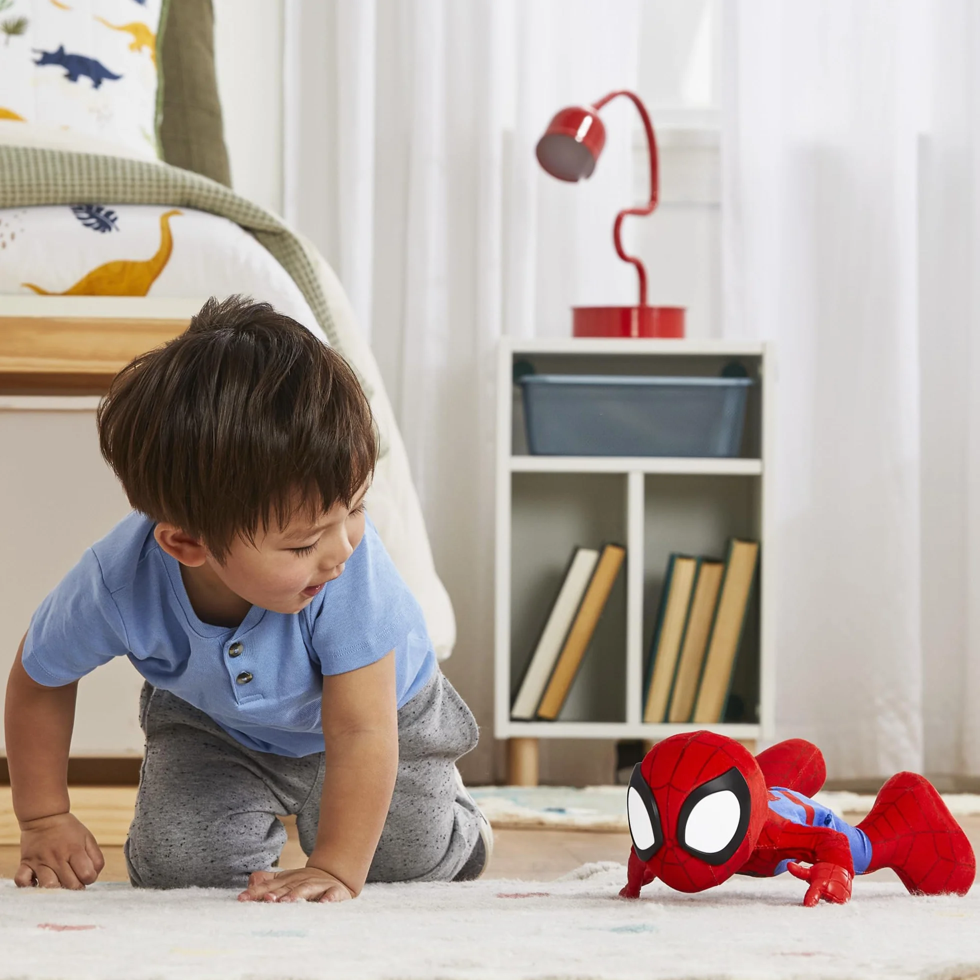 Hasbro Marvel Spidey e i Suoi Fantastici Amici, Spidey Dance'N Crawl, Peluche Elettronico con Suoni Musicali, Giochi per Bambini e Bambine da 3 Anni in su