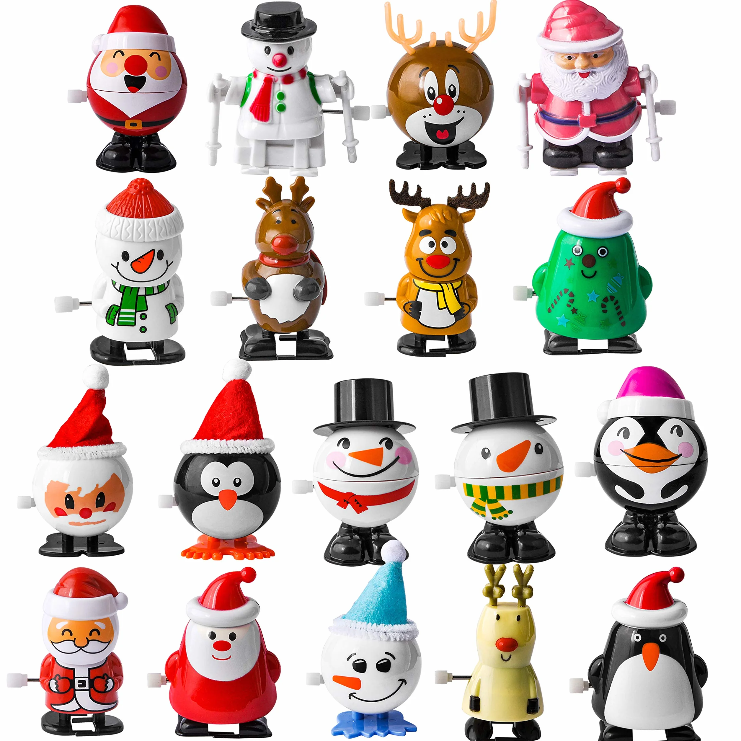JOYIN 18 Pezzi di Giocattoli a Molla Giocattoli a Carica orologeria Accessori Assortiti per Natale Festa Regalo