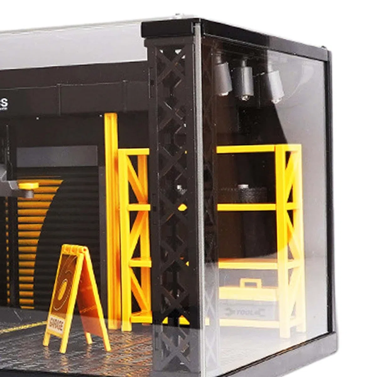 1/24 Diorama Car Garage Modello Negozio di riparazioni Fai-da-Te Modello Display di Scenario per Diorama, con Bordo