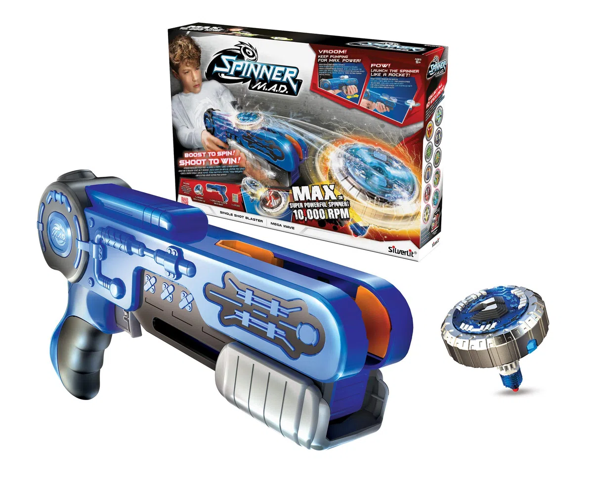 SPINNER MAD Launcher con 1 coperchio incluso, disponibile in 4 colori, giocattolo compatibile con l'intera gamma, a partire da 5 anni, NC
