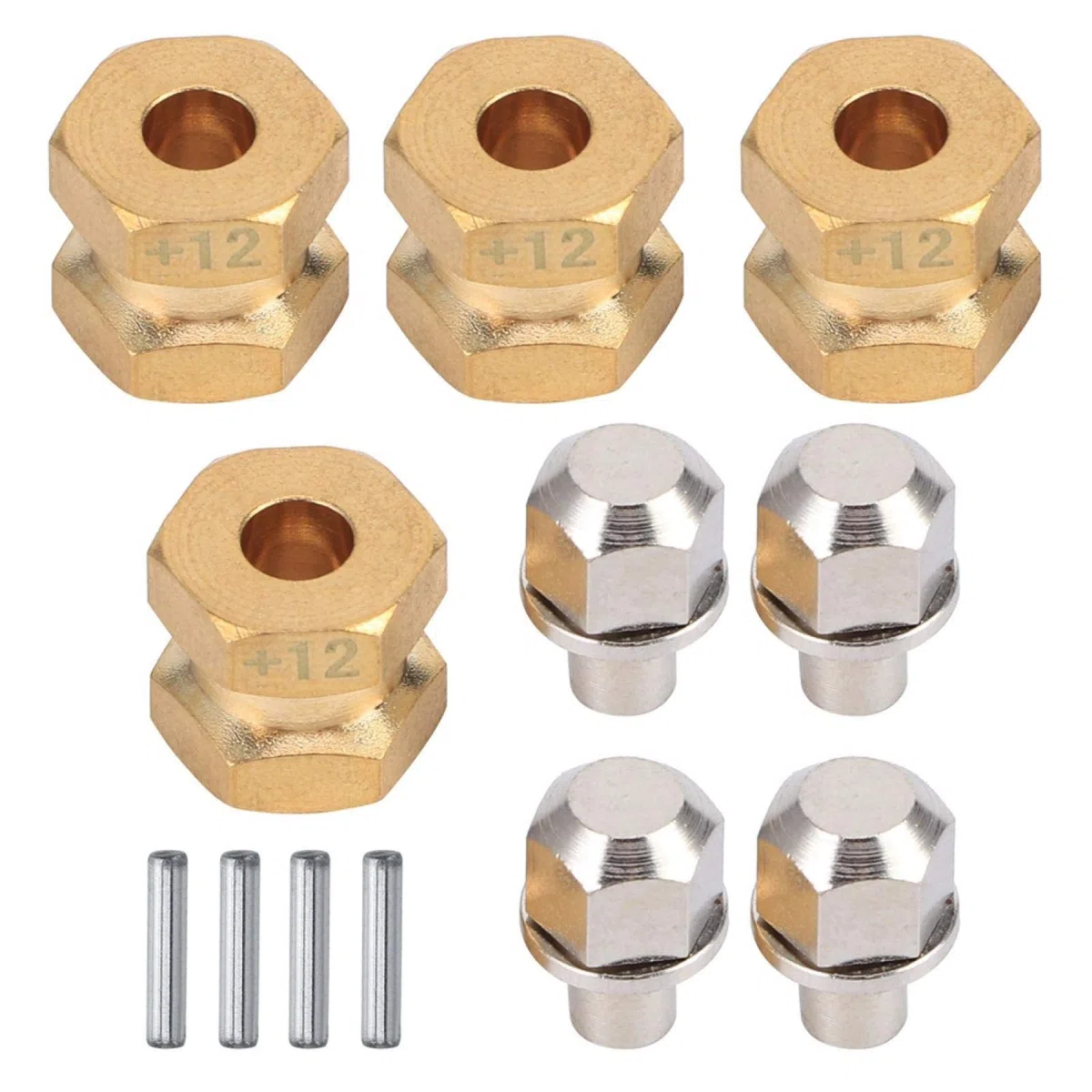Estensione Esagonale da 12 mm, Vari Modelli Disponibili Distanziali Ruota Rc in Ottone Massiccio per Auto cingolata SCX10 90046 90047 1/10 RC(12mm)