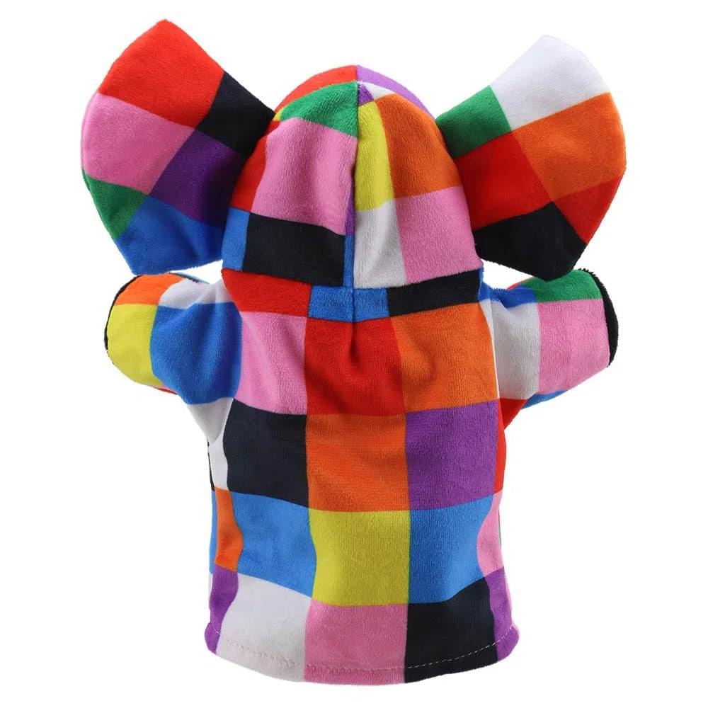 The Puppet Company My First Elmer Elephant - Mini peluche per bambini, giocattolo interattivo per narrazione, apprendimento, immaginazione, gioco di ruolo e giochi divertenti