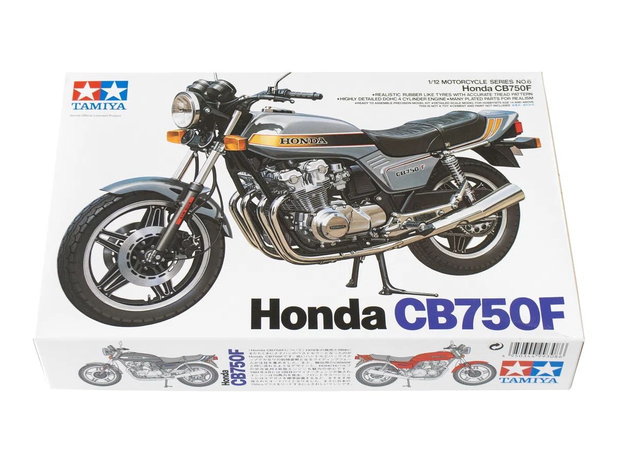 Tamiya 14006 Honda, Moto CB750F Kit 1:12, Non Verniciato