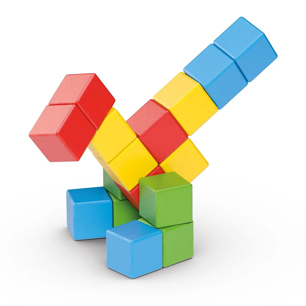 Geomag - Magicube 1+ Full Color - Cubi Magnetici per Bambini - 4 Colori - Confezione da 16 Blocchi - 100% Plastica Riciclata