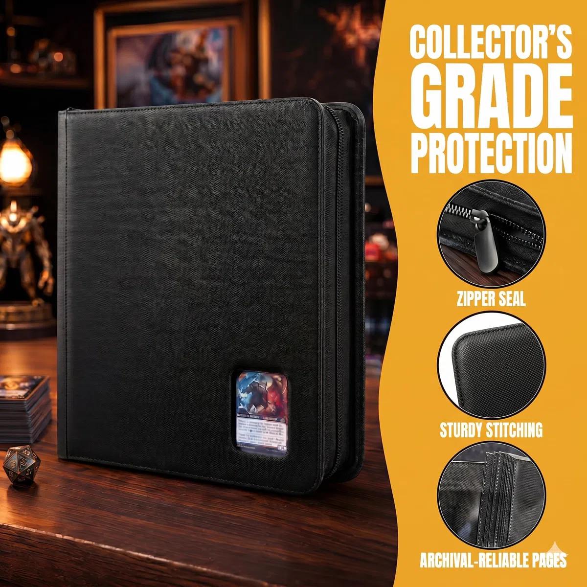 Raccoglitore Toploader Carte, 360 Tasche in 3” x 4” Album Porta Carte, Album di Carte da Collezione, Album Toploaders