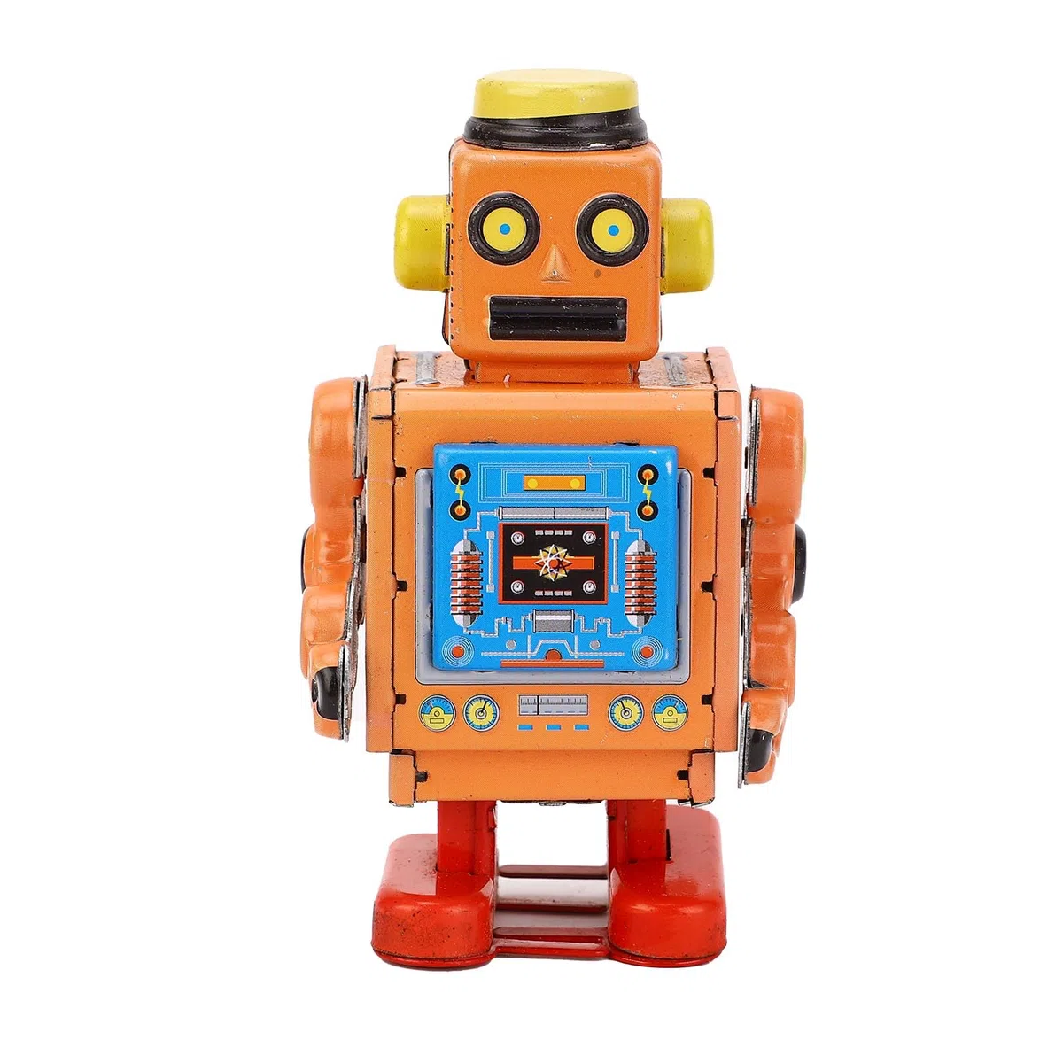 Robot Classico in Ferro con Carica a Molla per L'intrattenimento Quotidiano e la Collezione Vintage (Orange)
