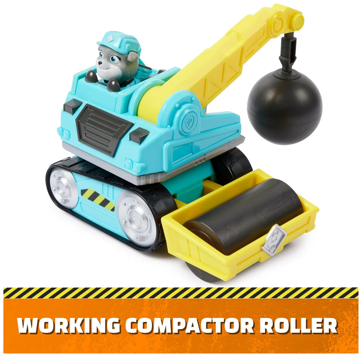 Rubble & Crew, Camion Giocattolo Motor's Wrecking Ball con Action Figure e Giocattoli mobili da Cantiere, Giocattoli per Bambini dai 3 Anni in su