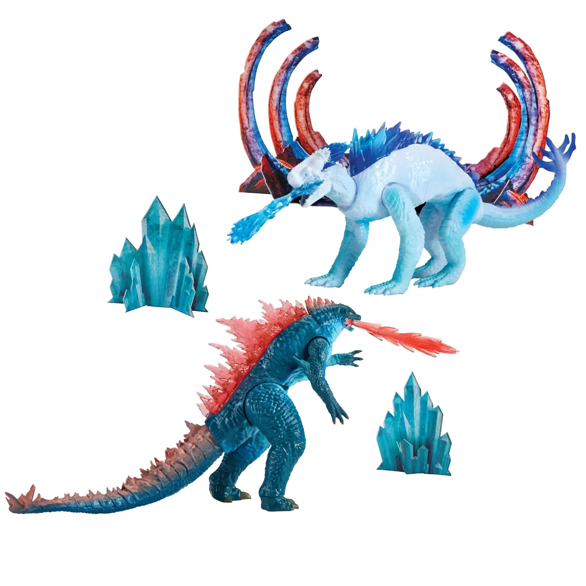 MonsterVerse - Godzilla x Kong, Confezione da 2 statuette articolate, 15 cm, Godzilla vs Shimo, per bambini dai 4 anni in su, MN3041