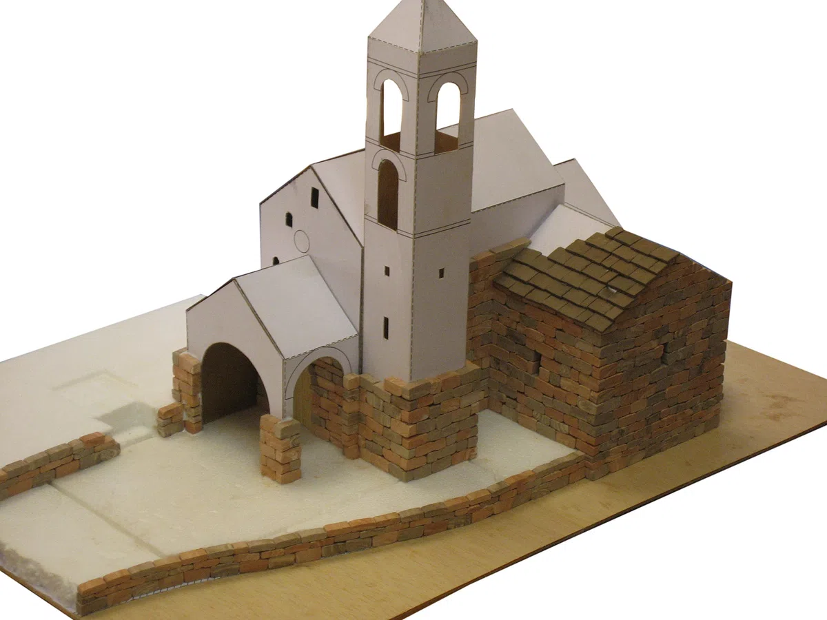Domus Kits kits40501 Romanica Romanica 24 St. Feliu De Barruera Churche, Scala 1:87, Domus Romanic, Multicolore