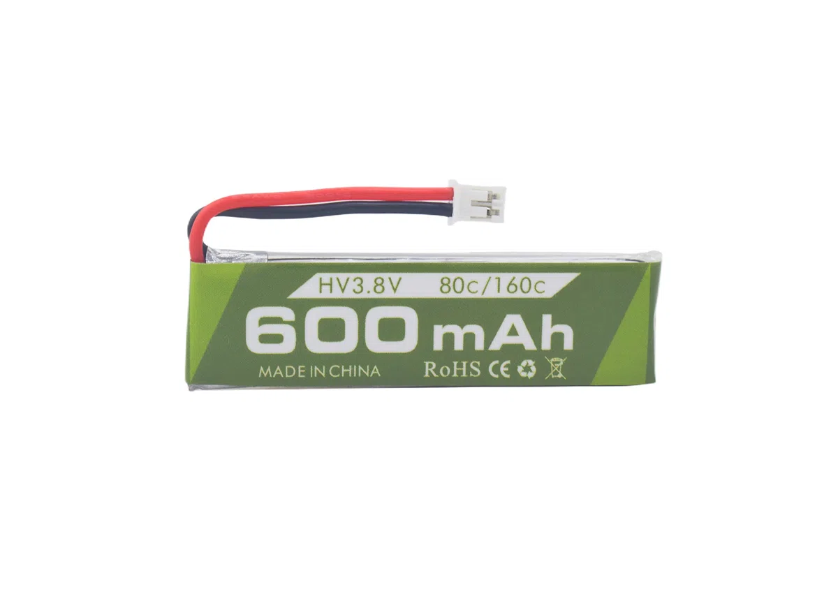 3PCS 1S 3.8V 80C 600mAh Batteria agli ioni di litio con Connettore JST-PH 2.0 Spina per Cinewhoop Tinyhawk Micro FPV Racing Drones RC Aircraft Batteria