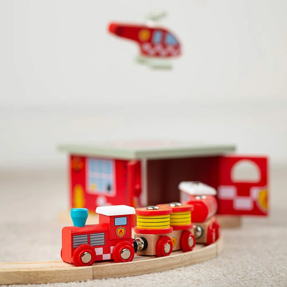 Bigjigs Rail Treno dei pompieri e di salvataggio