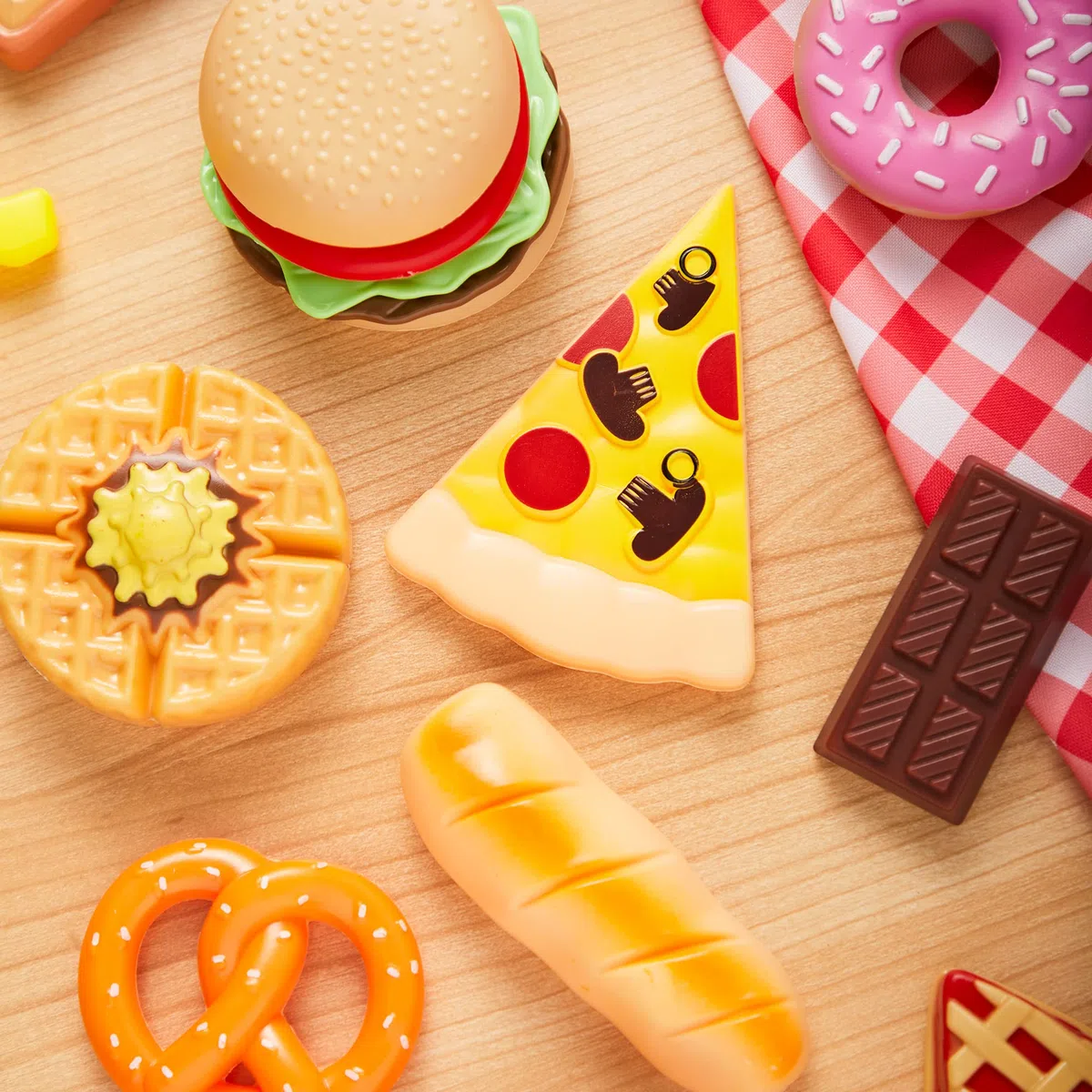 JOYIN 50 pezzi di giocattoli alimentari cibo giocattoli accessori cucina gioco educativo di ruolo con frutta pane verdura per bambini