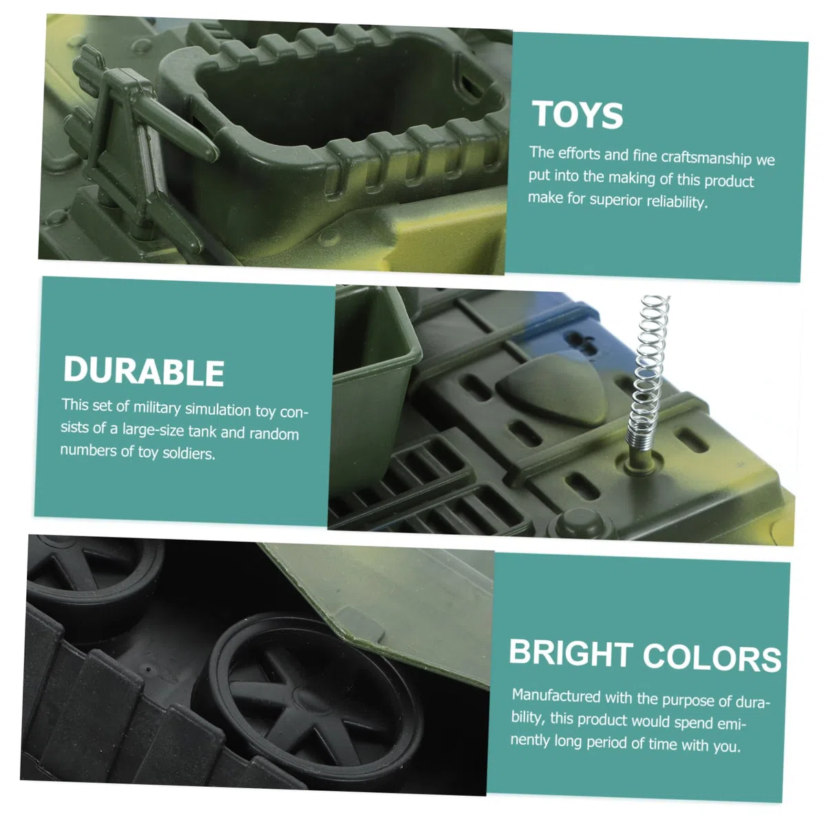 1set Giocattoli Tank Con Soldatini Casuali Inerziale Per Per Giochi Simulazione e Militari