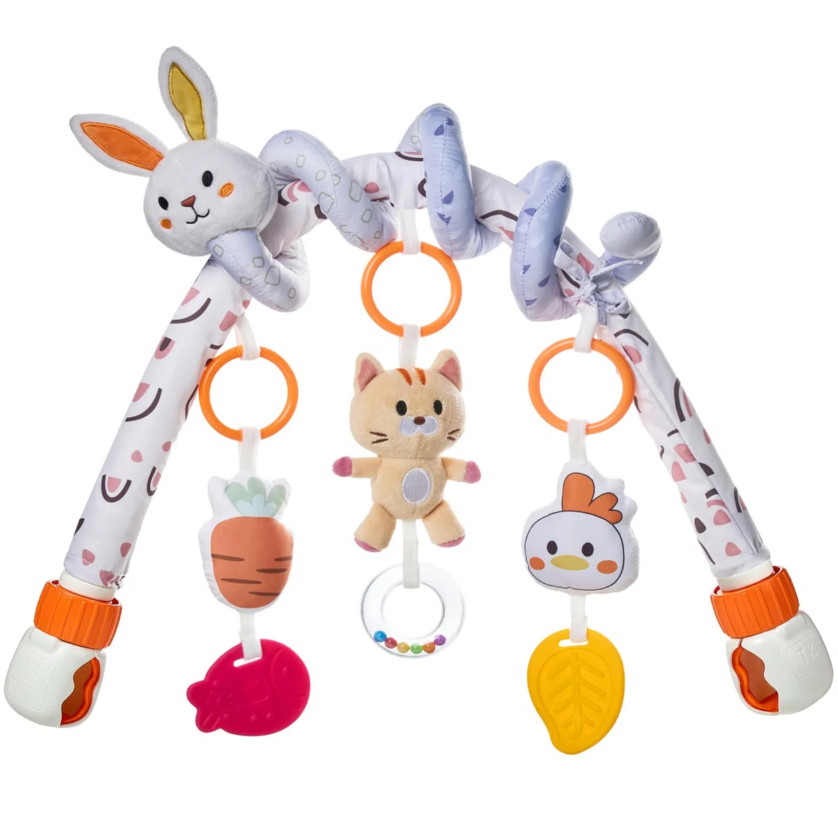 TUMAMA Kids Arco Giocattolo da Gioco per Passeggino 2 in 1 con Giocattolo a Spirale Staccabile Giocattoli Appesi per Neonati 3 6 9 Mesi