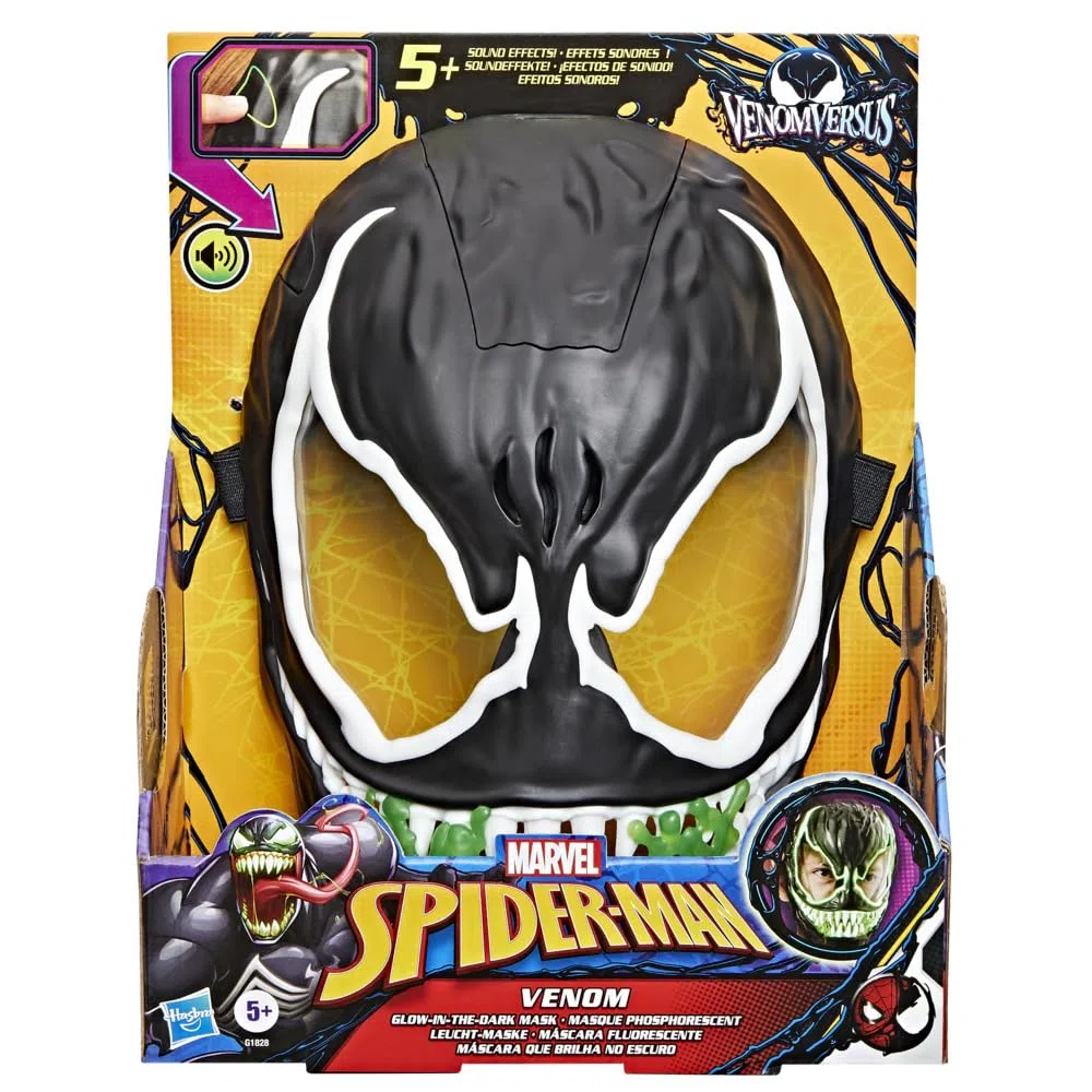 Hasbro Marvel, Spider-Man VenomVersus, maschera di Venom che si illumina al buio, giocattoli a tema supereroi - versione inglese
