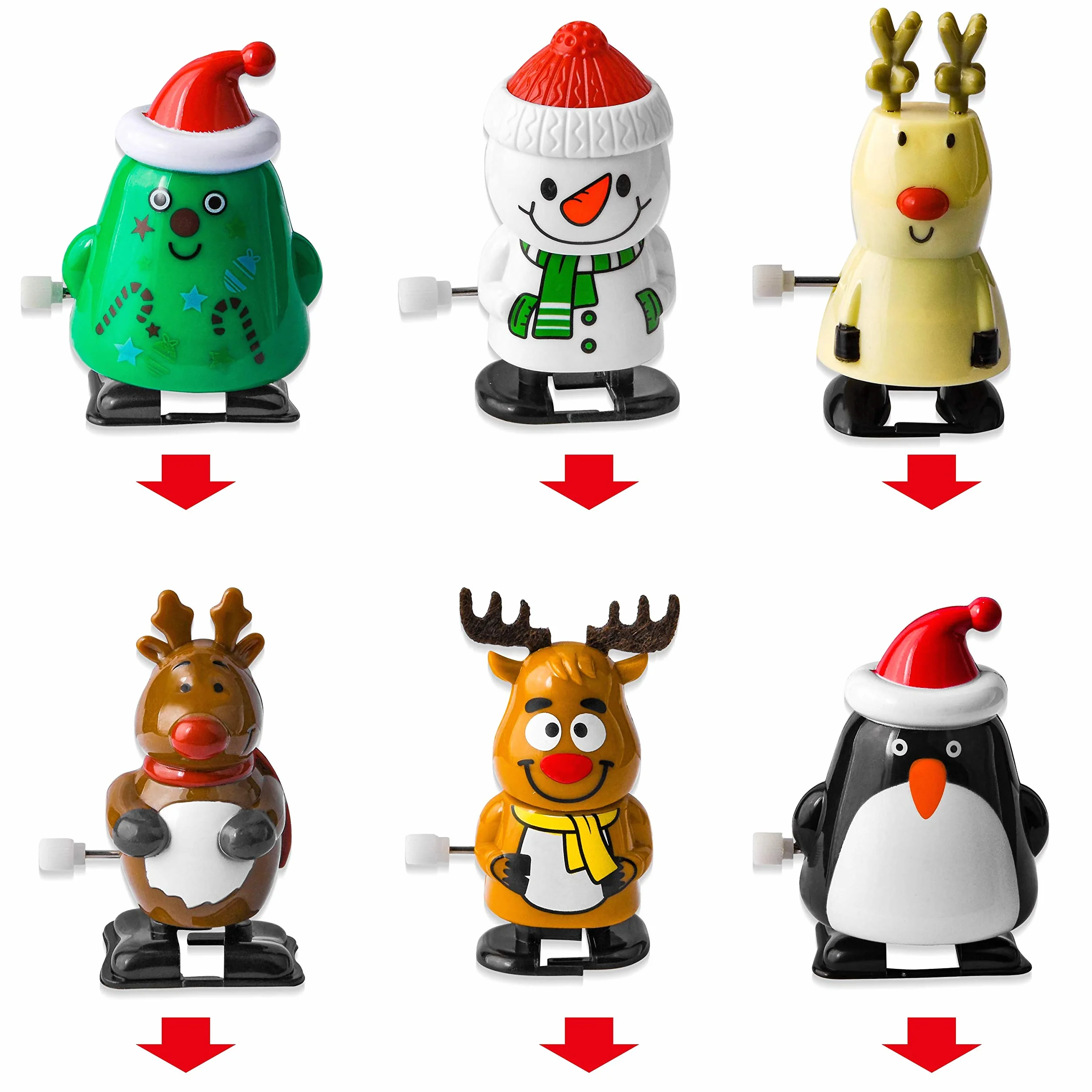 JOYIN 18 Pezzi di Giocattoli a Molla Giocattoli a Carica orologeria Accessori Assortiti per Natale Festa Regalo