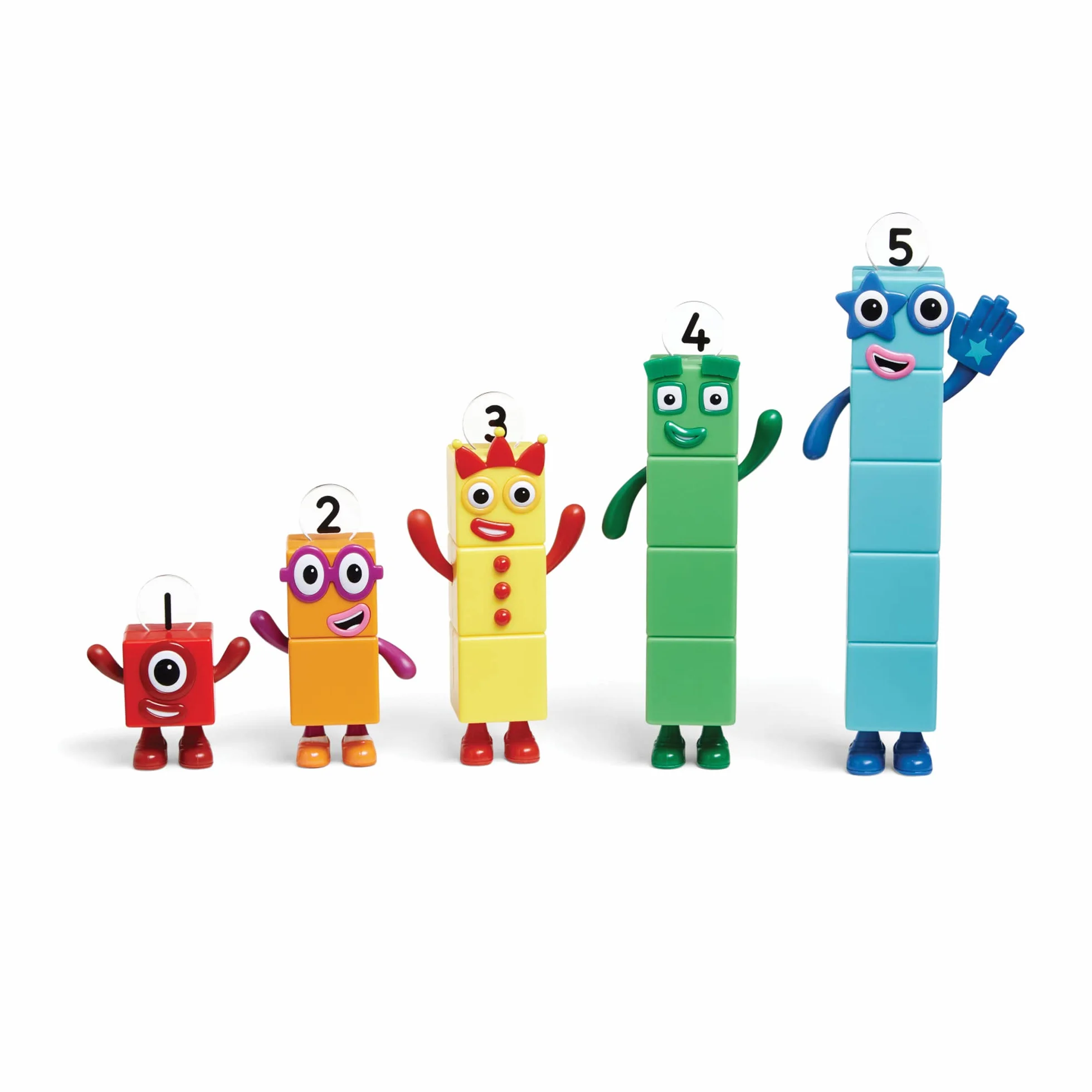 Learning Resources Amici Numberblocks da Uno a Cinque, Giocattoli da collezione ufficiali, Comprende i Numberblocks Uno, Due, Tre, Quattro e Cinque