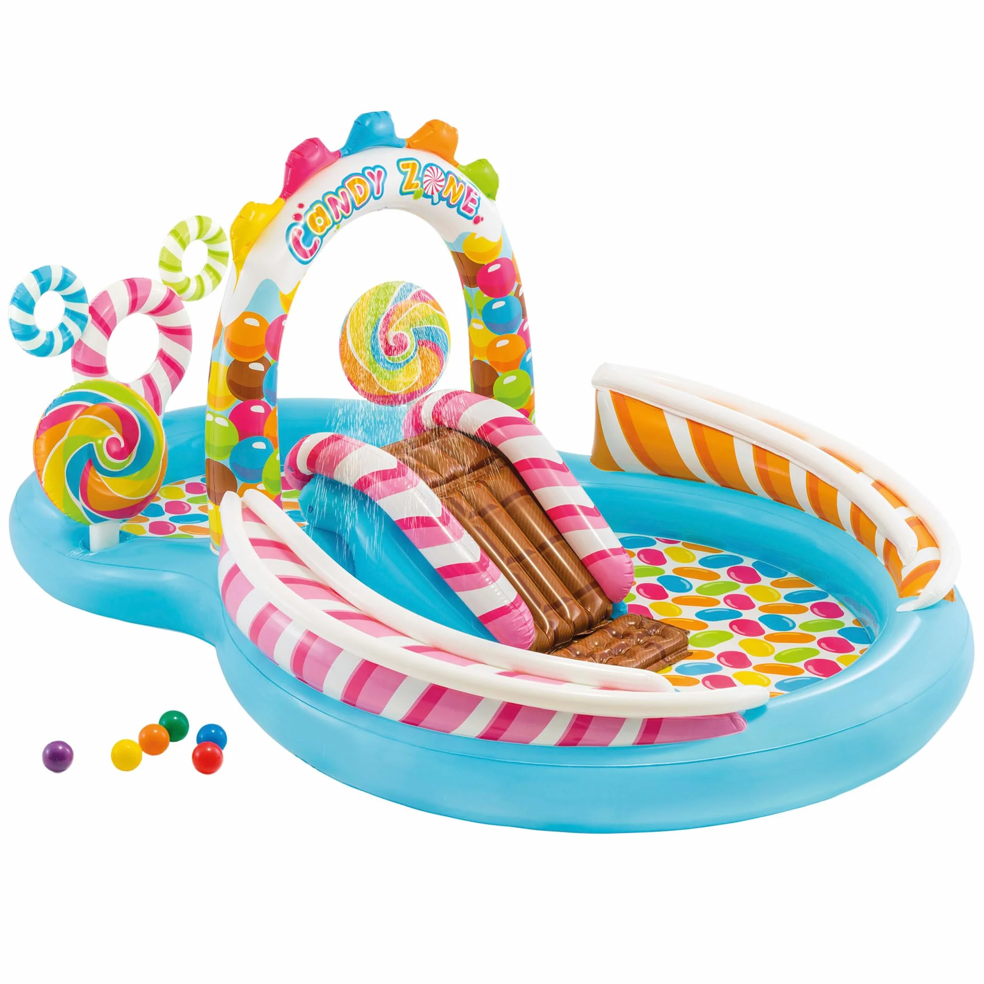 Intex- Playcenter Caramelle, Multicolore, 295 x 191 x 130 cm, 57149 57149