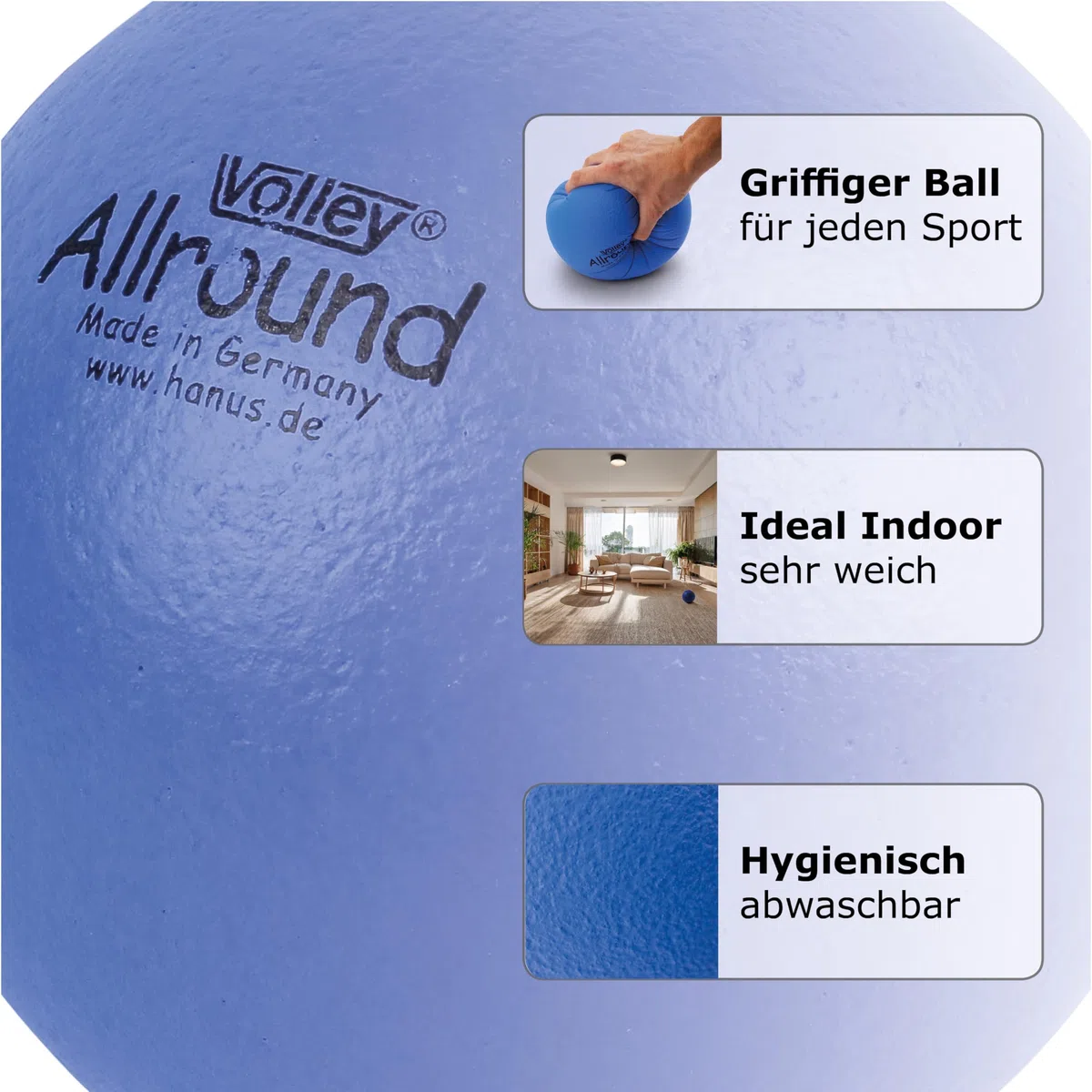 Volley Palla in schiuma Allround - 180 mm - blu