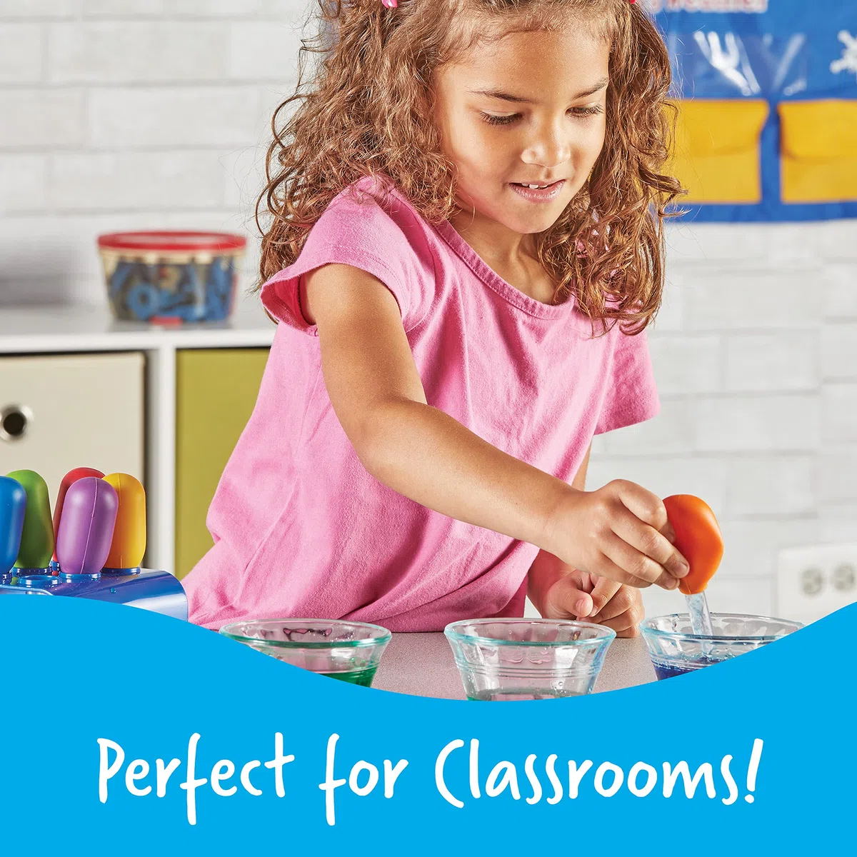 Learning Resources Contagocce Jumbo con Supporto Primary Science, Pipette Bambini, Giochi Causa Effetto, motricità fine, 3 Anni