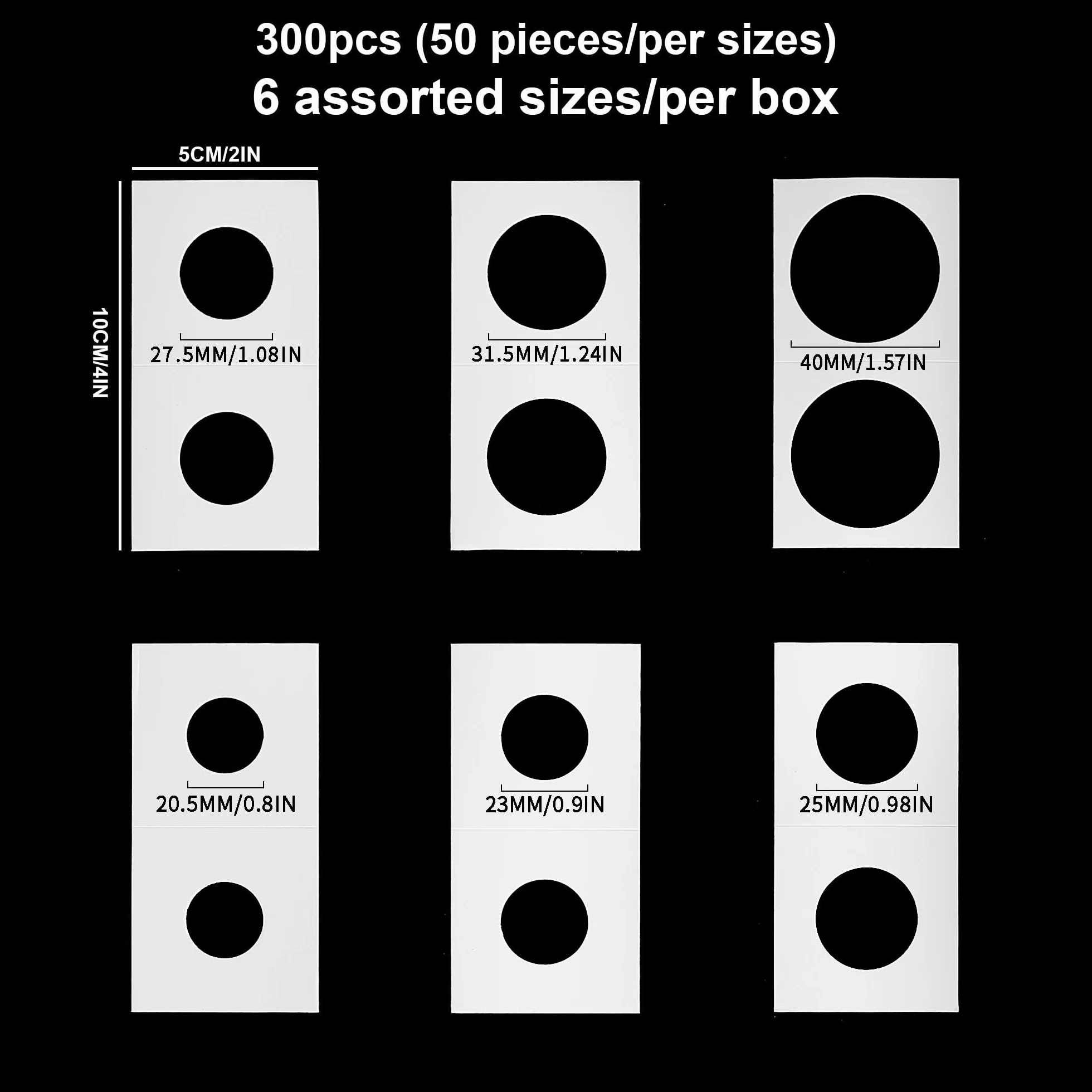 Uncle Paul 300 PZ Coin Flip 2x2 Pollici Tasche 6 Formati Portamonete di Cartone Album di Monete Libro per Forniture di Raccolta di Monete FC01MX1