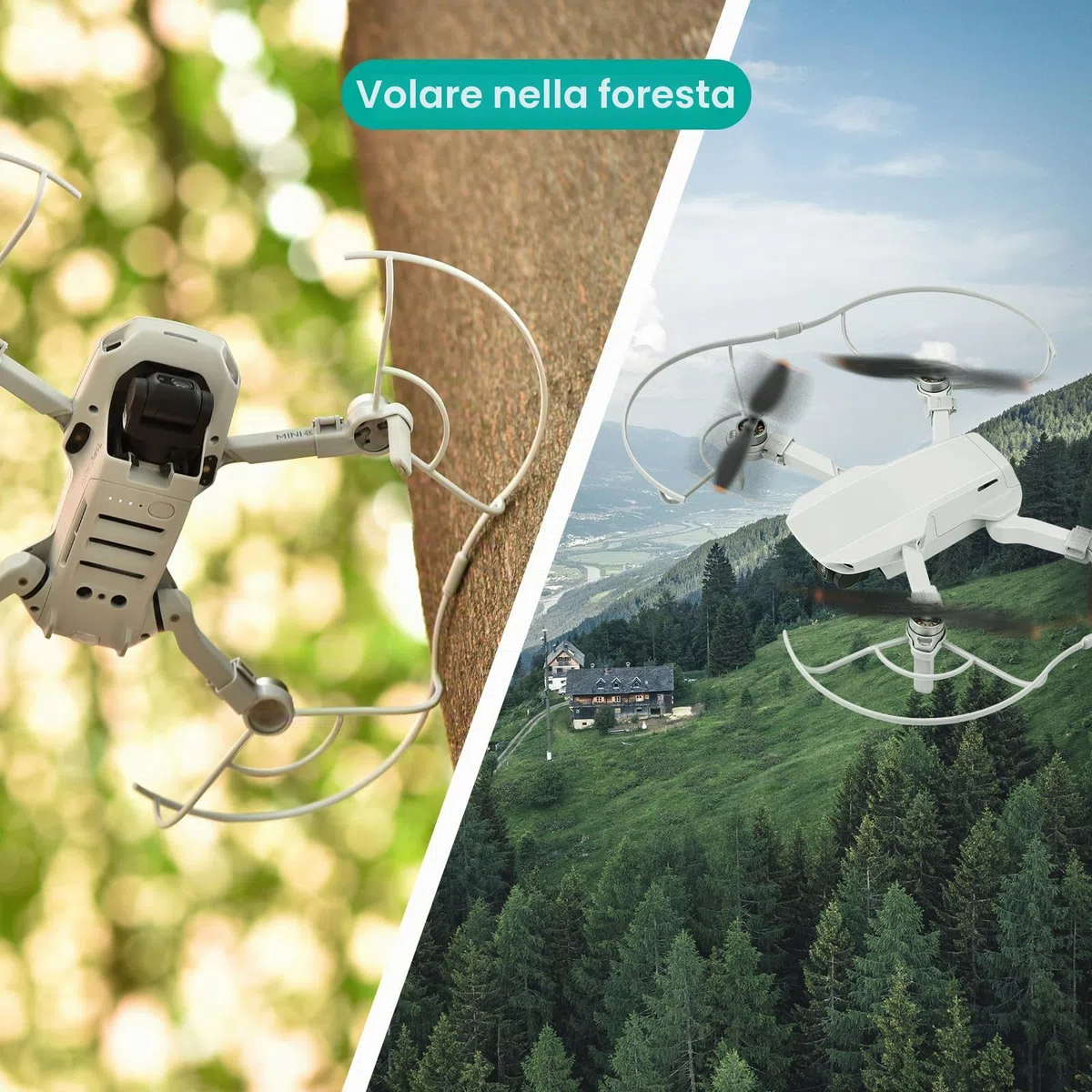 Mini 4K Protezione per eliche DJI Mini 4K Drone, accessorio di sicurezza compatibile con DJI Mini 4K/ Mini 2 SE/Mavic Mini 2/Mini SE eliche protettore Drone accessori (versione aggiornata)