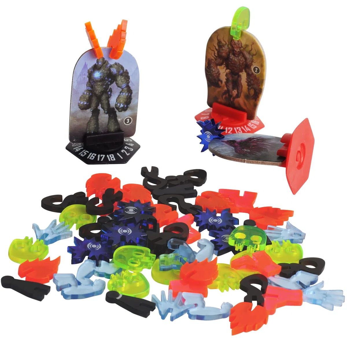 Condition Token Set di 60 pennarelli acrilici per effetti di stato per Gloomhaven, cerchi dimenticati e mascelle del leone