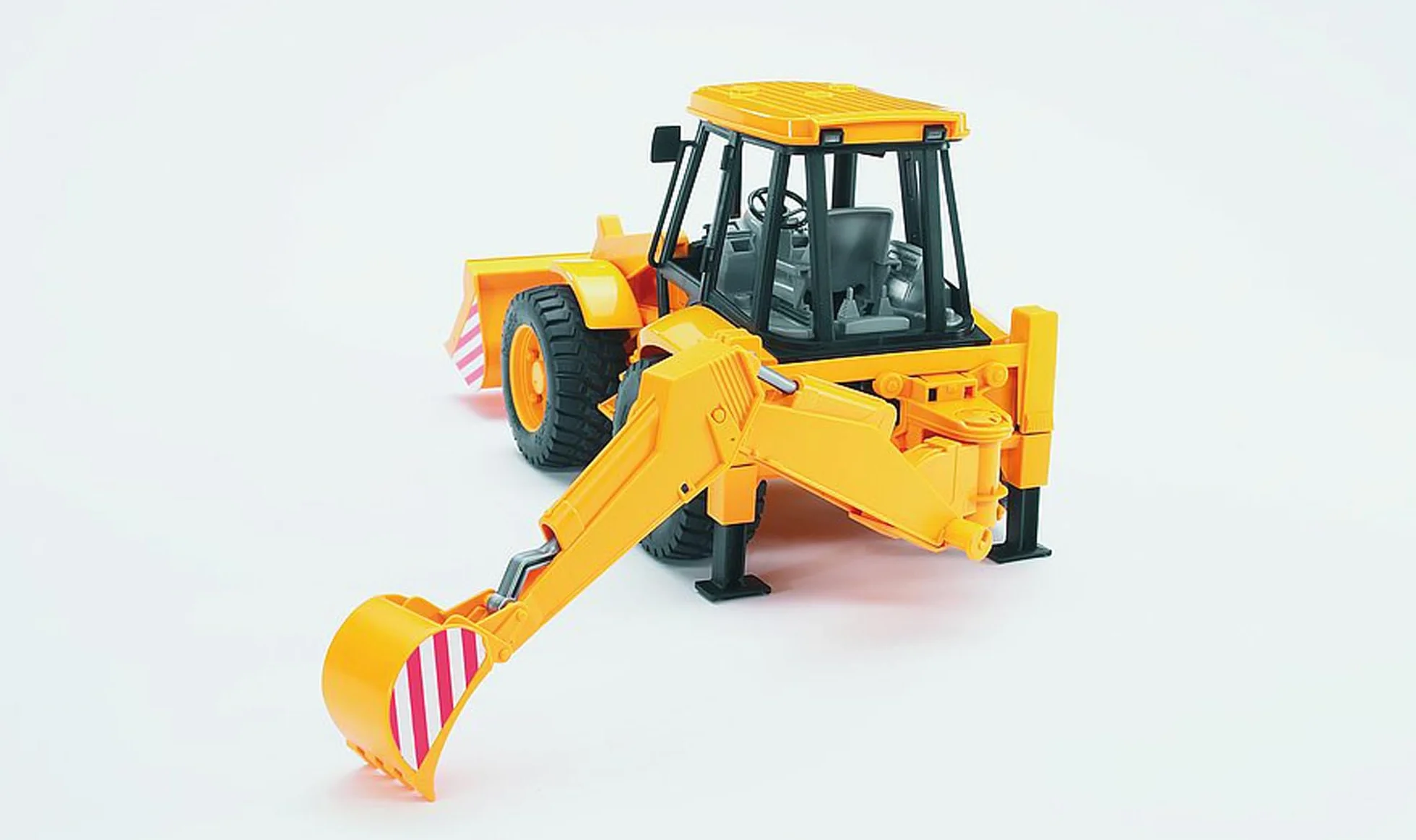bruder 02428 - terna JCB 4CX, terna a benna frontale, veicolo da costruzione, pala gommata