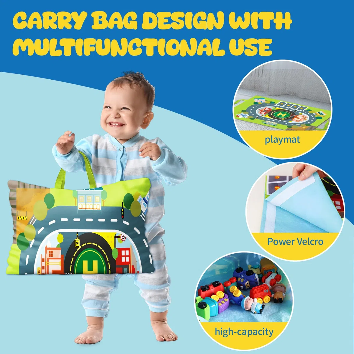 lerrbo Giocattolo Auto in Gomma Mollissima per Bambino di 1 Anno con Tappetino da Gioco|12 Auto Cartone Animato Baby Toys per Bambini dai 12 ai 18 Mesi e Toddler dalle 1 alle 2 Anni