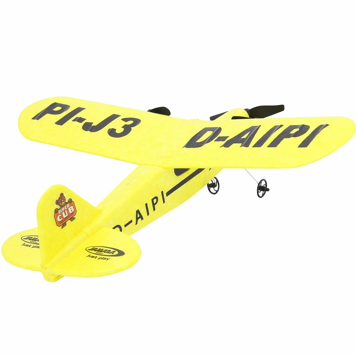 JAMARA 410191 Piper J3-CUB Aereo 2,4 GHz Gyro 2CH – 2,4 GHz Funzionamento Multiplayer, Microschiuma Flessibile, Adatto per Principianti