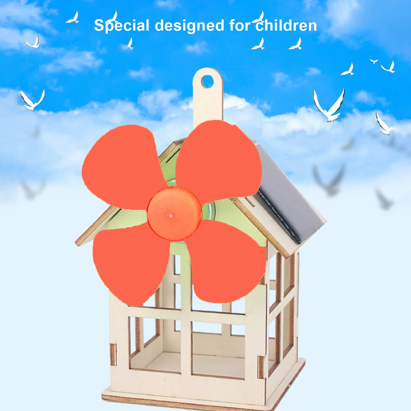 Giocattolo di Esperimento Ad Energia Solare della Casa di Legno del Mulino a per il Giocattolo di Esperimento Educativo di Scienza dei Bambini dei Bambini di DIY