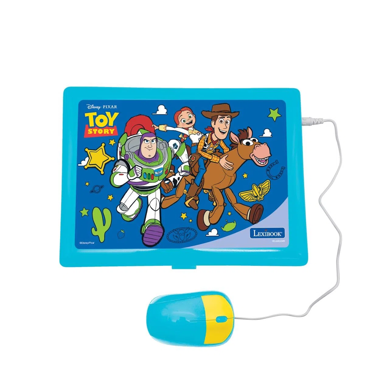 Lexibook, Disney Toy Story, Computer portatile educativo bilingue Inglese e Francese, 164 attività, Matematica, Giochi di logica, Modalità Musica, Schermo LCD, Blu, JC601TSi1LXB