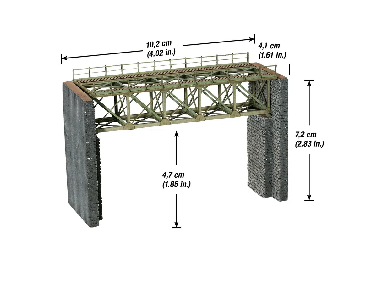Ponte in Acciaio con pilastri 10,2 cm N