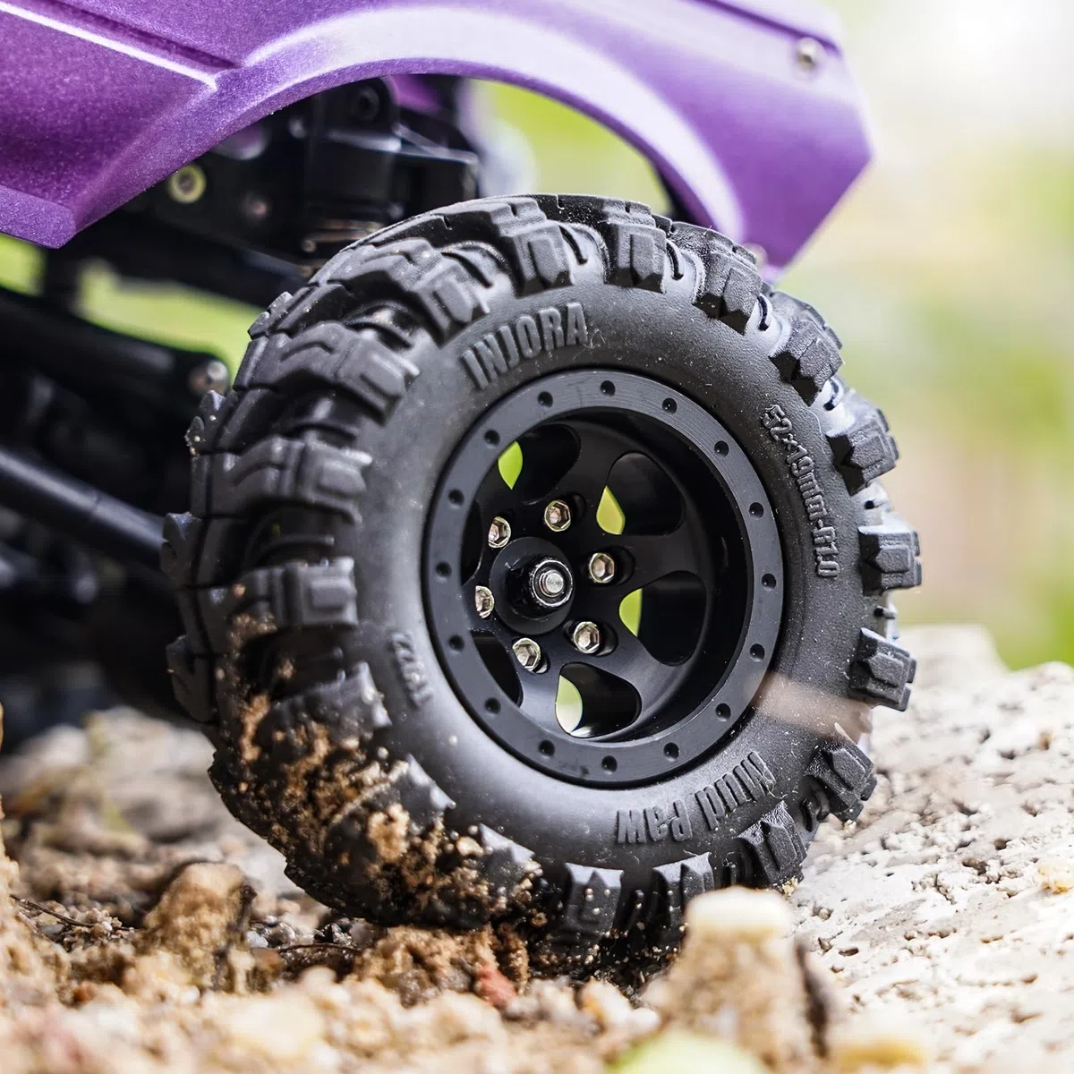 INJORA Cerchi in Alluminio con Beadlock 1.0" Offset Negativo per TRX4M Ascent18 SCX24 FCX24 1/24 1/18 RC Crawler