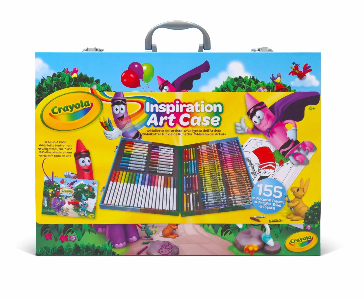 CRAYOLA Valigetta dell'Artista; 155 pezzi, Supertips Pennarelli Lavabili, Regalo per bambini, età 4,5,6+, Attività creative, Matite colorate, Pastelli a cera, Fogli da colorare
