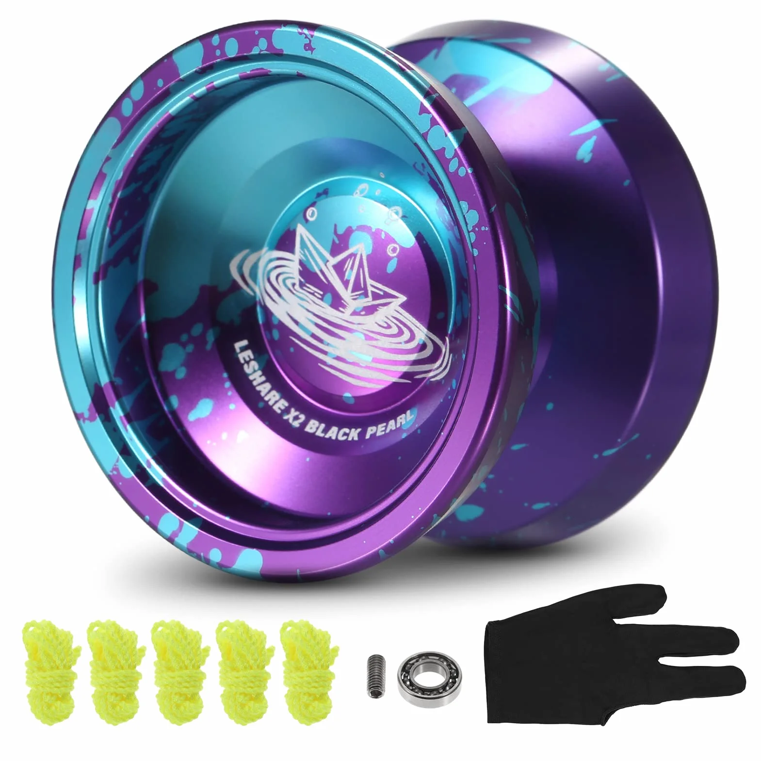 Palla Yo-Yo Regalo Competitivo Multi-Materiale con Corde e Guanto