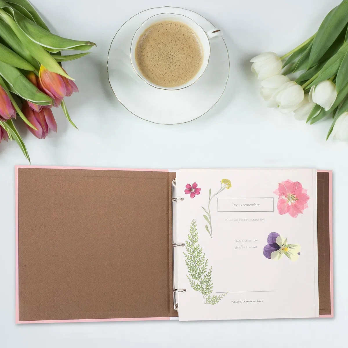 Uonlytech Album per Fiori Pressati Facile da 25 Pagine e Assorbente, di Foglie e Piante Pressate