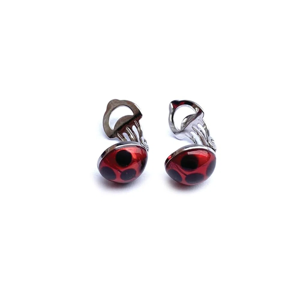 ZAG STORE - Miraculous Ladybug - Orecchini Ladybug (clip), Acciaio inossidabile