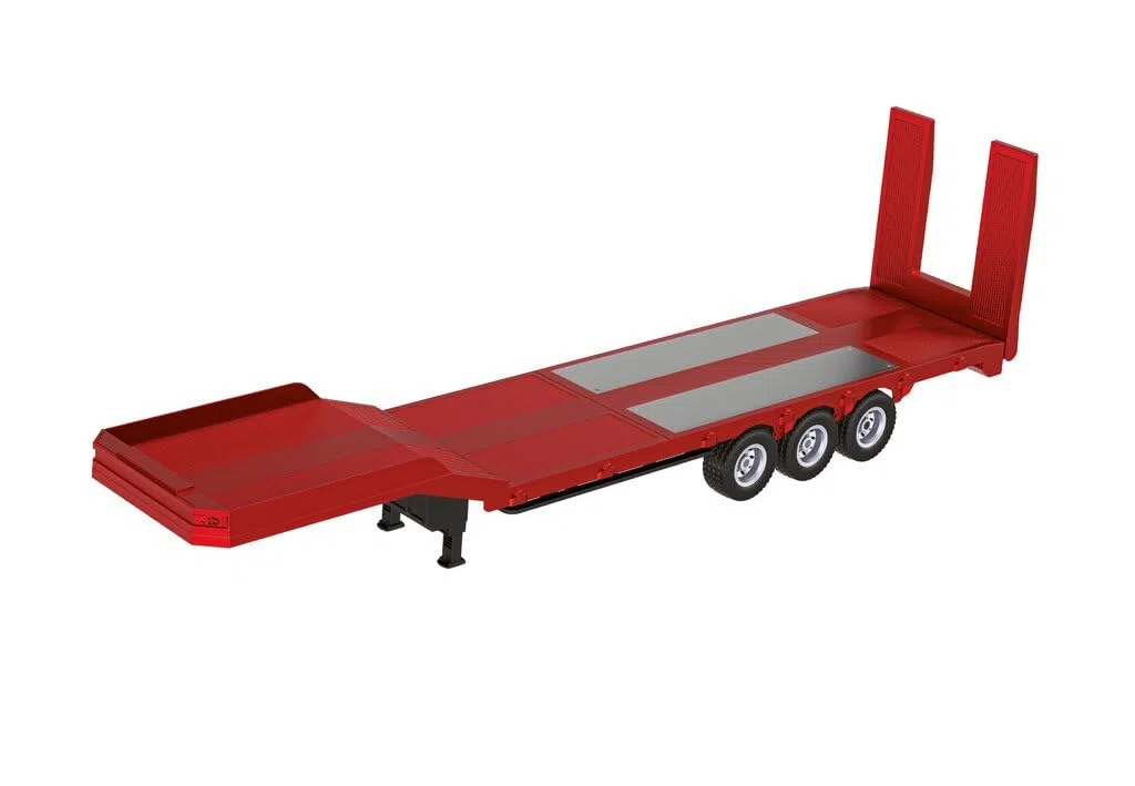 Trailer per camion Scania (auto telecomandata, scala 1:18, rimorchio per camion Scania, con rampe, con illuminazione a LED, giocattolo per bambini) 3219