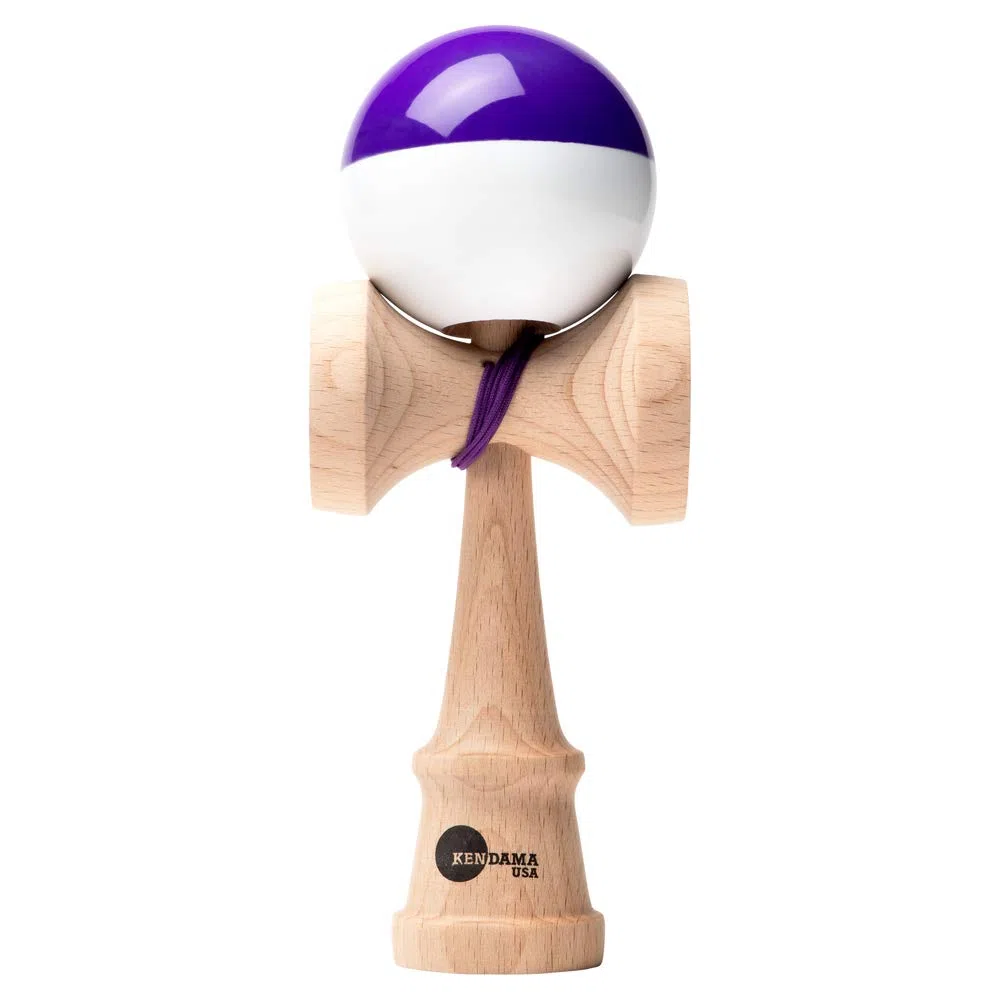 Kendama USA Kaizen Mezzo Split Kendamas Nova Shape Super Stick Paint Extra Incluso Viola