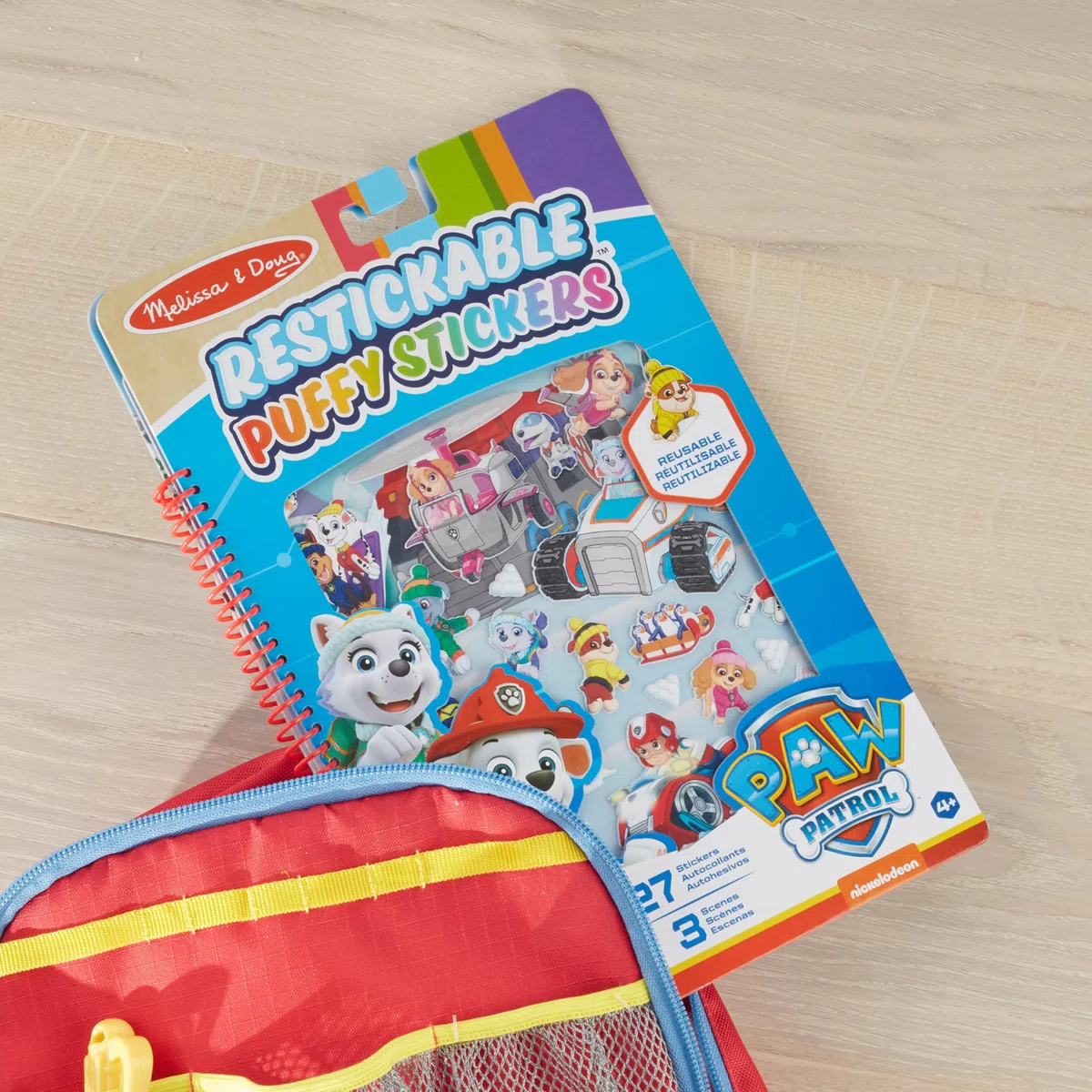 Melissa & Doug | Paw Patrol Adesivi | Skye, Rubble, Marshall, Chase |Set 3 Pezzi | Multicolore | Gioco Educativo | 3+ Anni | Regalo Bambini Bambine
