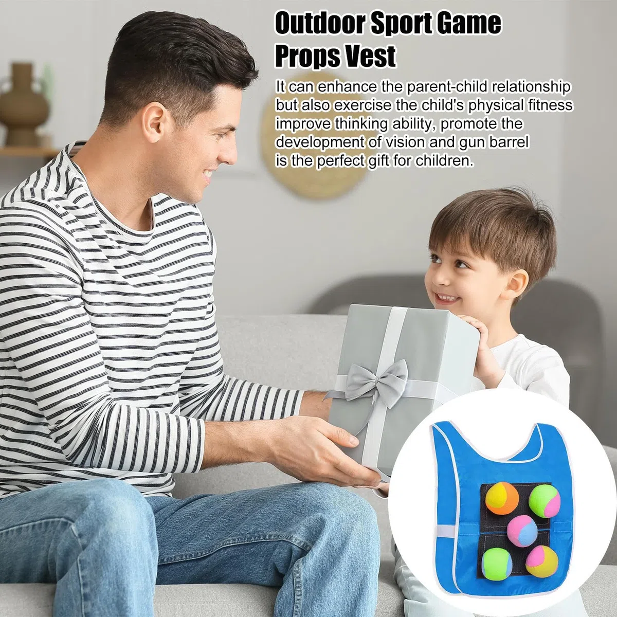 Toys Outside Dodgeball | Giubbotto Da Palla Appiccicoso All'aperto | Ball Ball Ball Sticky Gilet | Set Di Giochi Dodgeball | Cattura Palline Di Giocattolo Morbido, Gioco Per L'interazione Genitore-fig